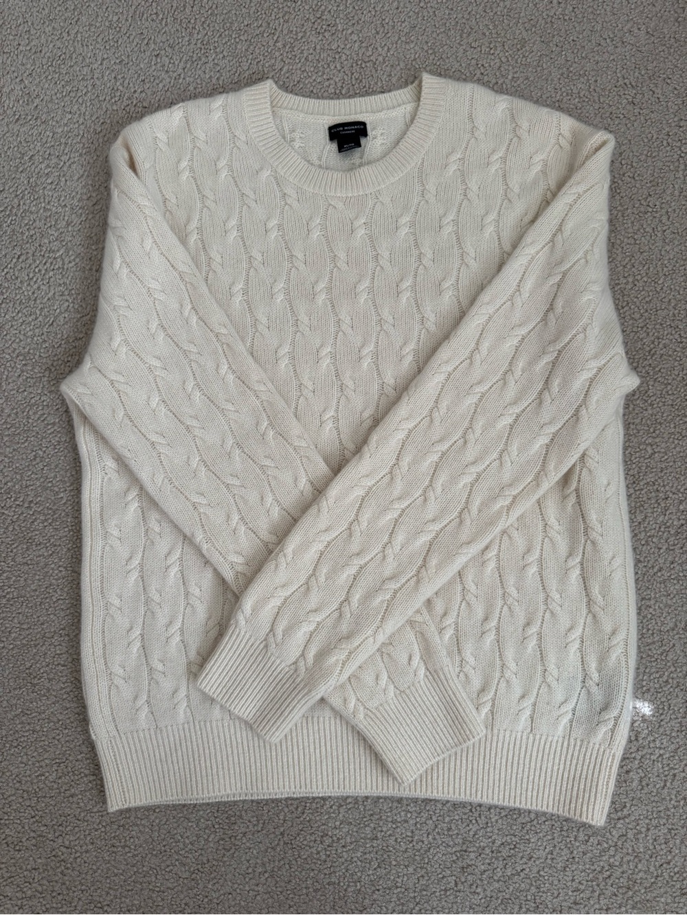 Club Monaco Men's Cable Knit Cashmere Sweater